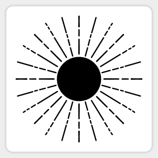 Black and white sun - monochromatic pattern for sophisticated vibes Sticker